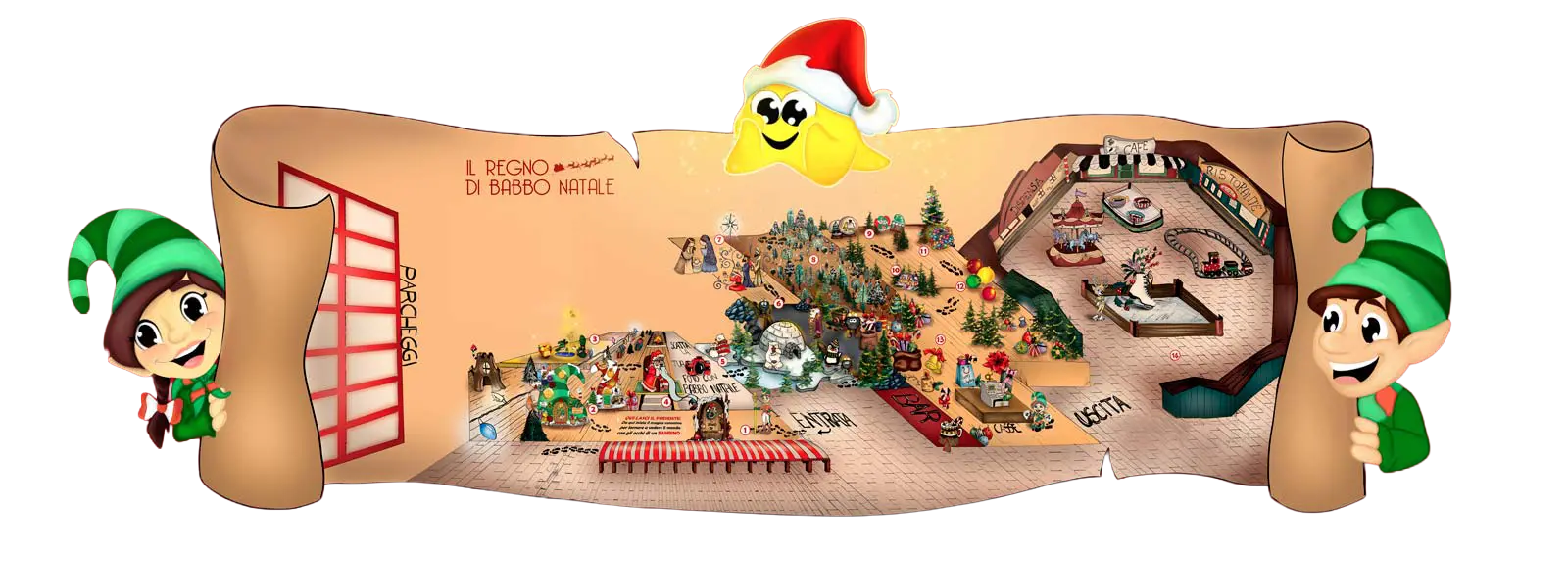 La mappa del Regno di Babbo Natale