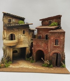 Il Regno di Babbo Natale - Presepe completo con terrazza 30x40